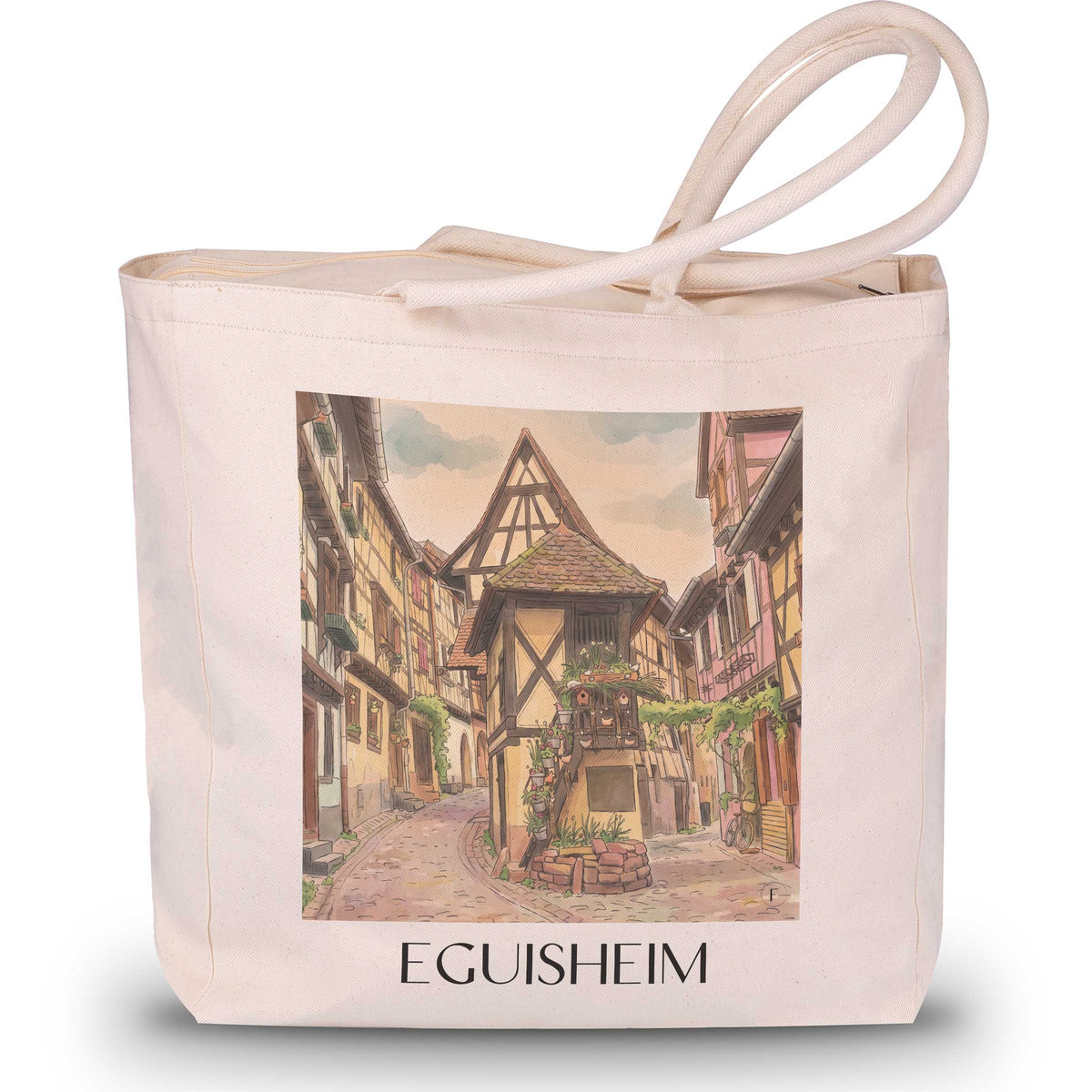 eguisheim-elsass-frankreich-einkaufstasche-aquarell