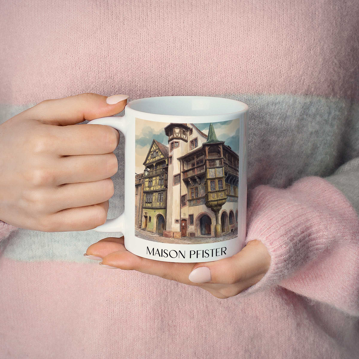 maison-pfister-colmar-frankreich-kaffeebecher-aquarell
