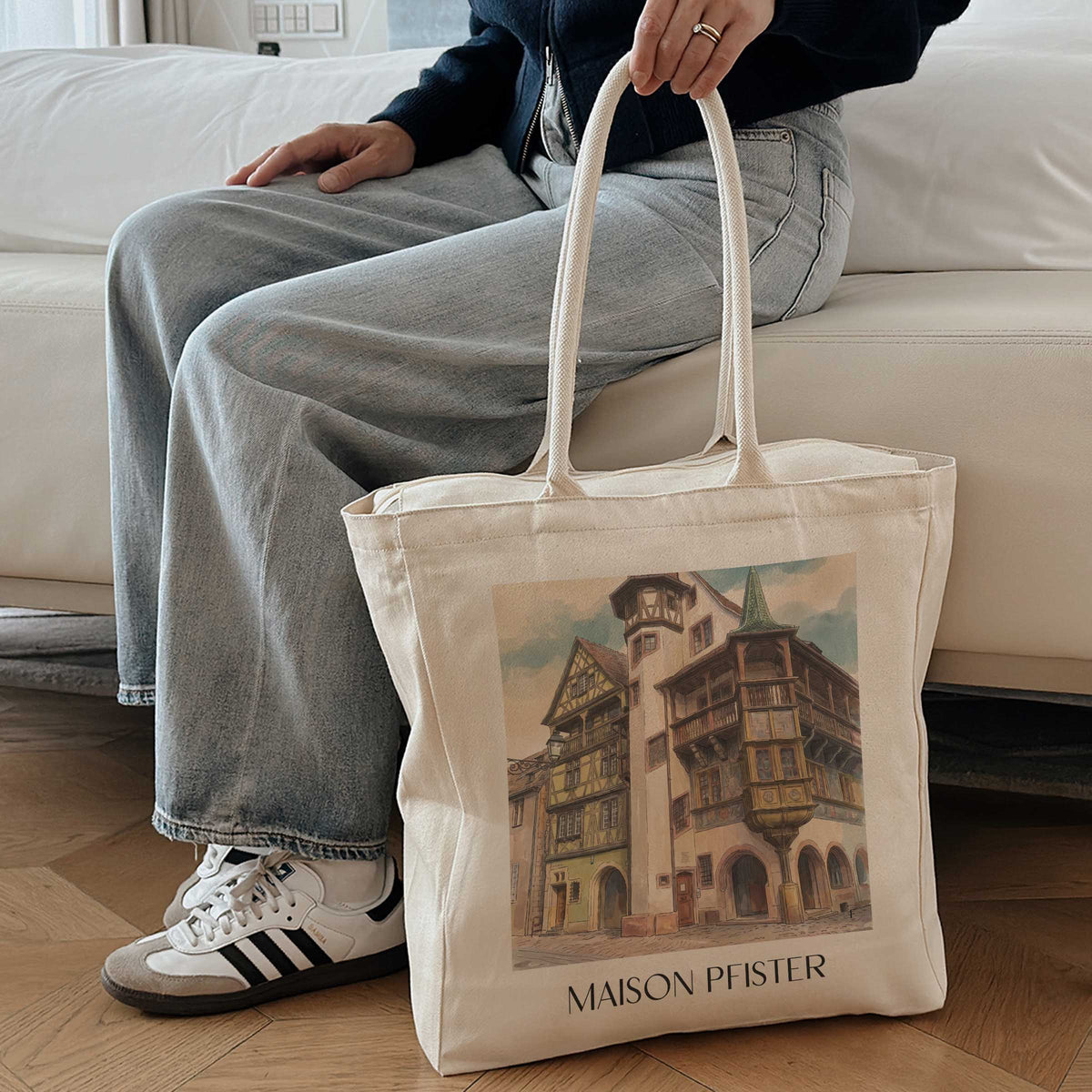 maison-pfister-colmar-frankreich-einkaufstasche-aquarell
