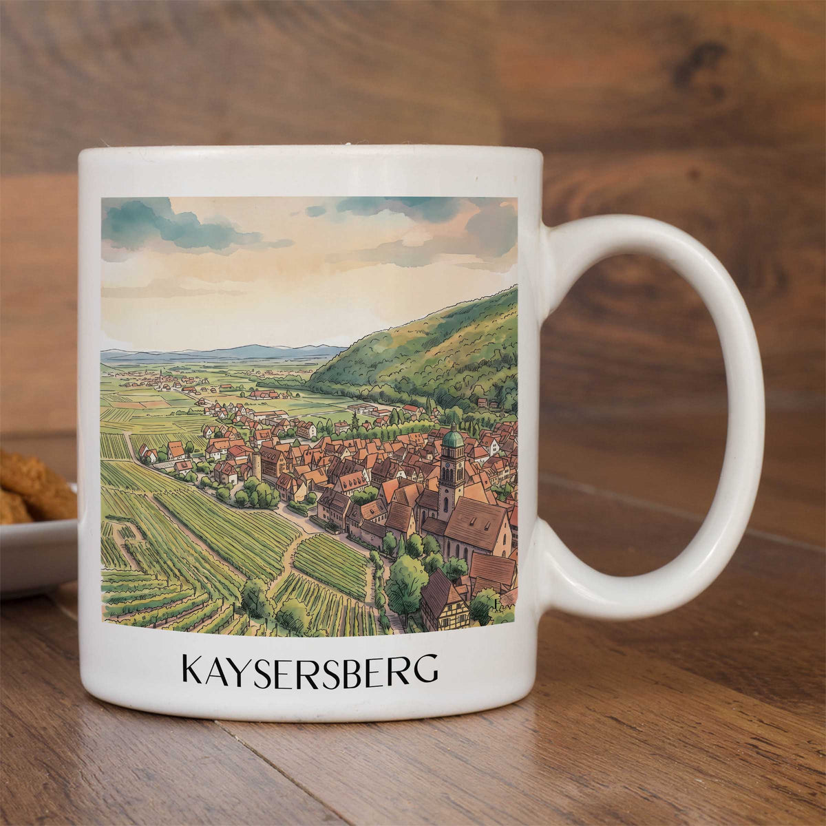 kaysersberg-route-des-vins-d'alsace-frankreich-kaffeebecher-aquarell