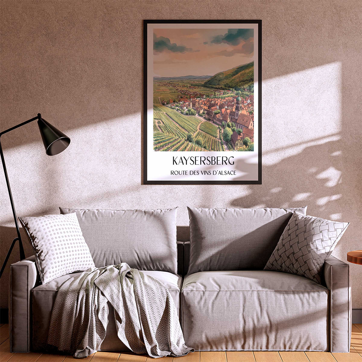 kaysersberg-route-des-vins-d'alsace-frankreich-poster-aquarell