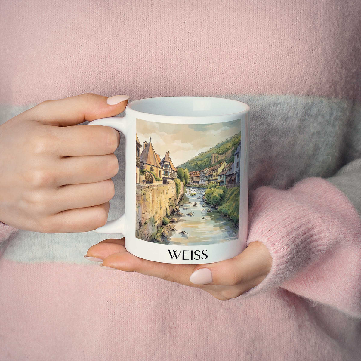 weiss-kayserberg-frankreich-kaffeebecher-aquarell