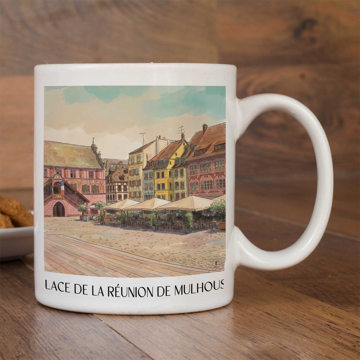 place-de-la-réunion-mulhouse-frankreich-kaffeebecher-aquarell