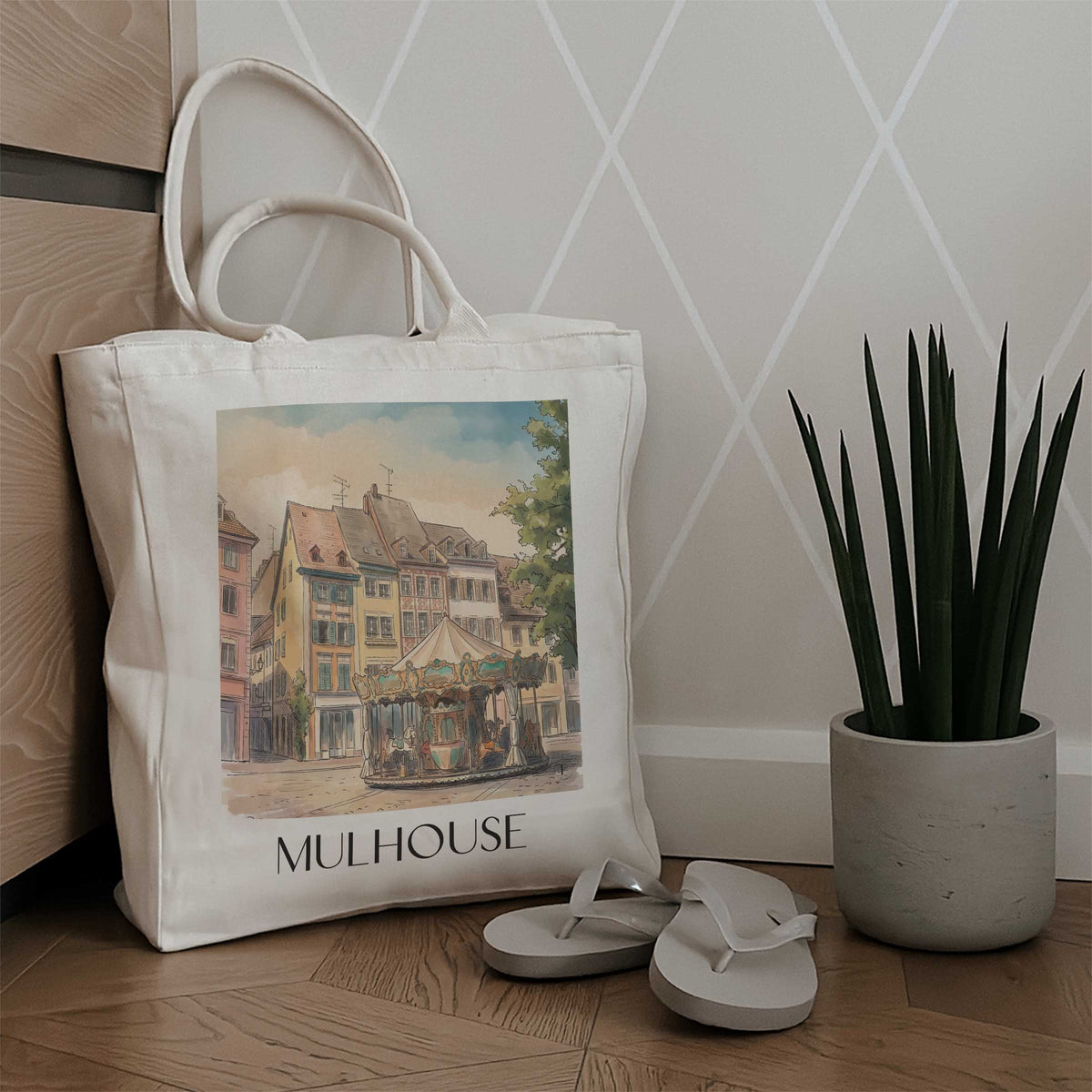 mulhouse-elsass-frankreich-einkaufstasche-aquarell