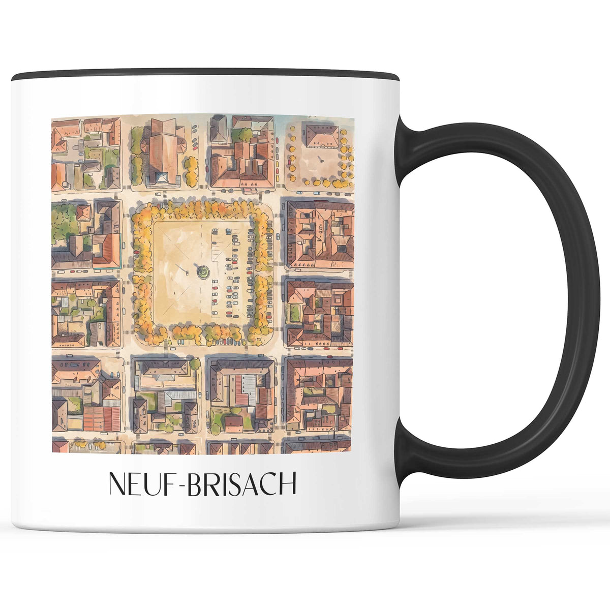 neuf-brisach-haut-rhin-frankreich-kaffeebecher-aquarell