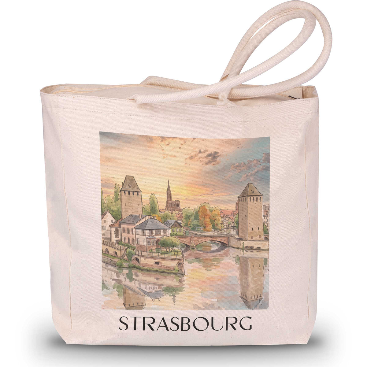 strasbourg-elsass-frankreich-einkaufstasche-aquarell