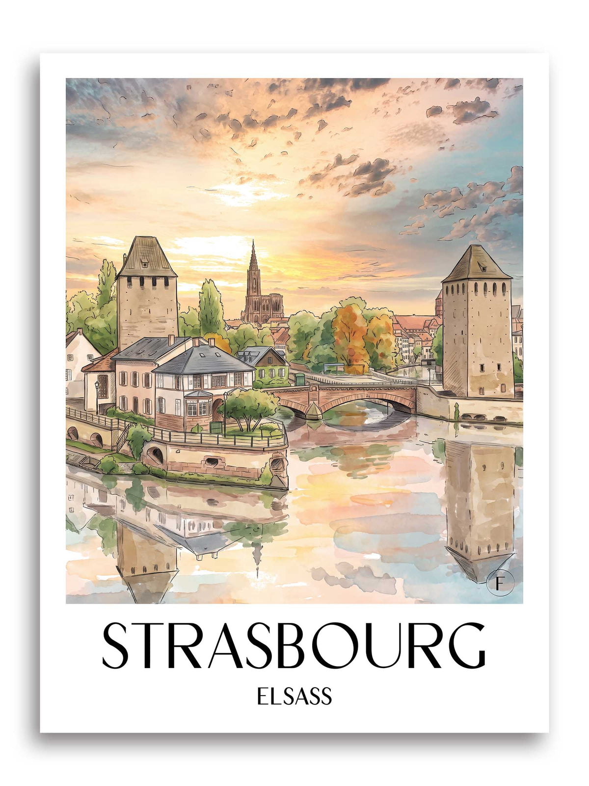 strasbourg-elsass-frankreich-poster-aquarell