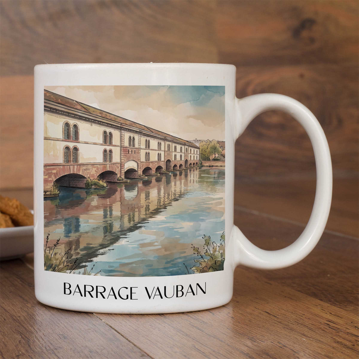 barrage-vauban-strasbourg-frankreich-kaffeebecher-aquarell