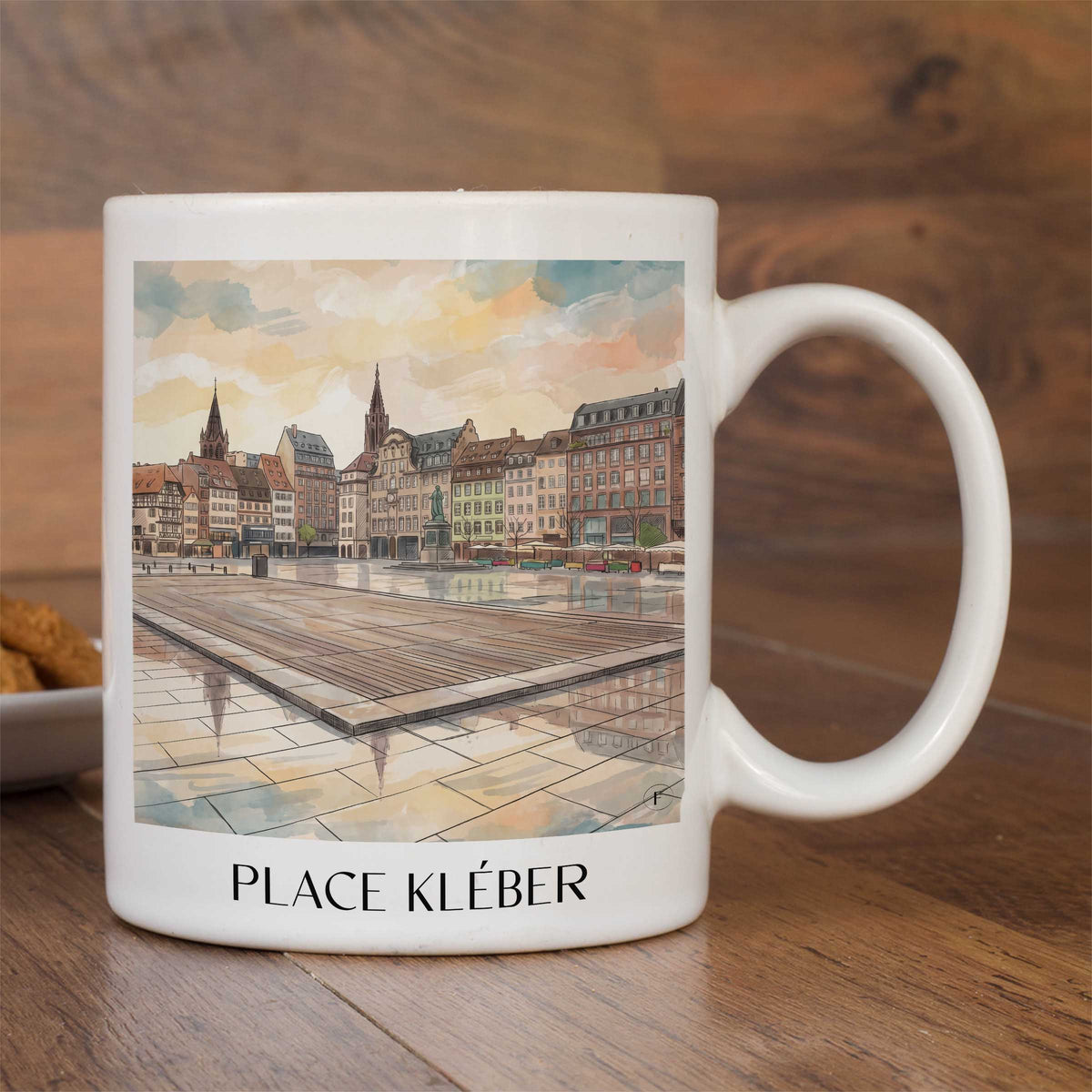 place-kléber-strasbourg-frankreich-kaffeebecher-aquarell