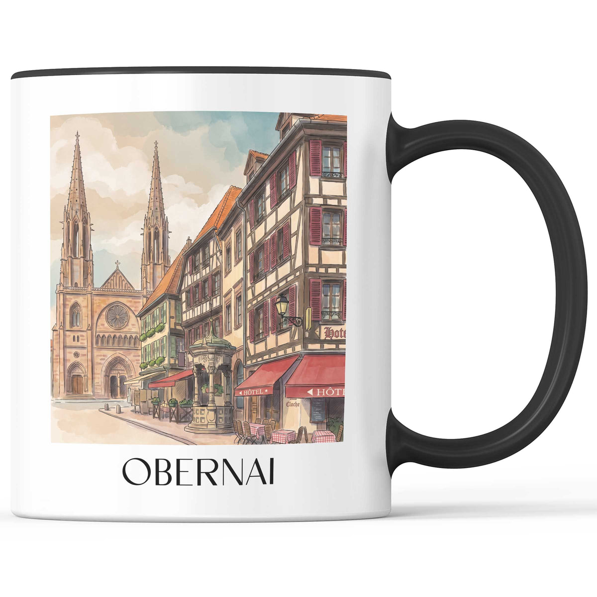 obernai-elsass-frankreich-kaffeebecher-aquarell