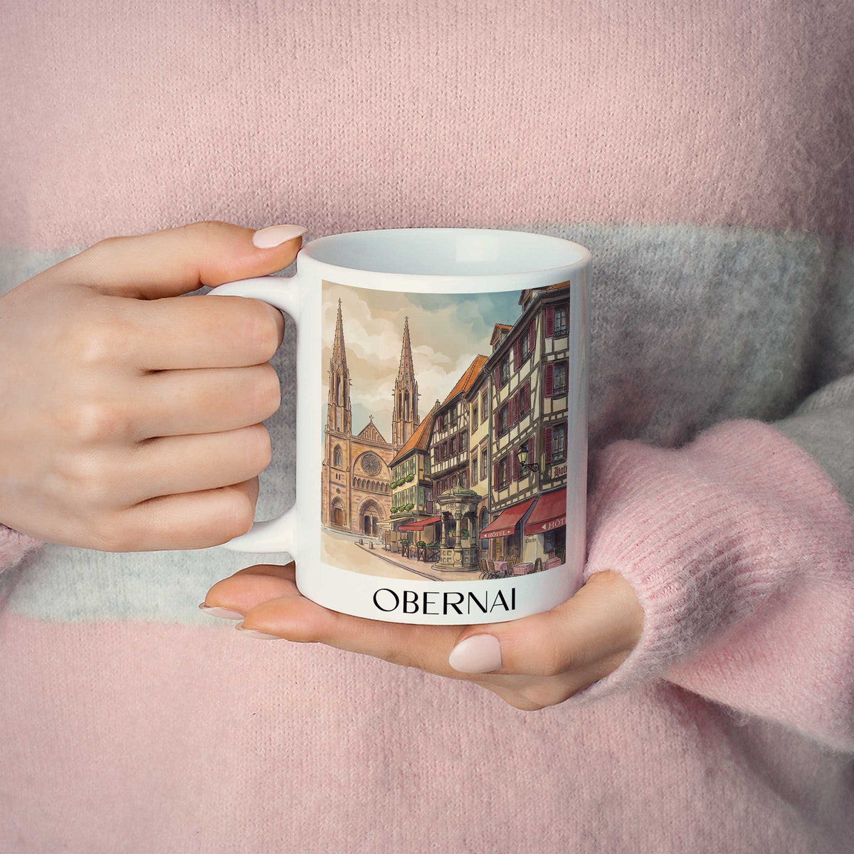 obernai-elsass-frankreich-kaffeebecher-aquarell