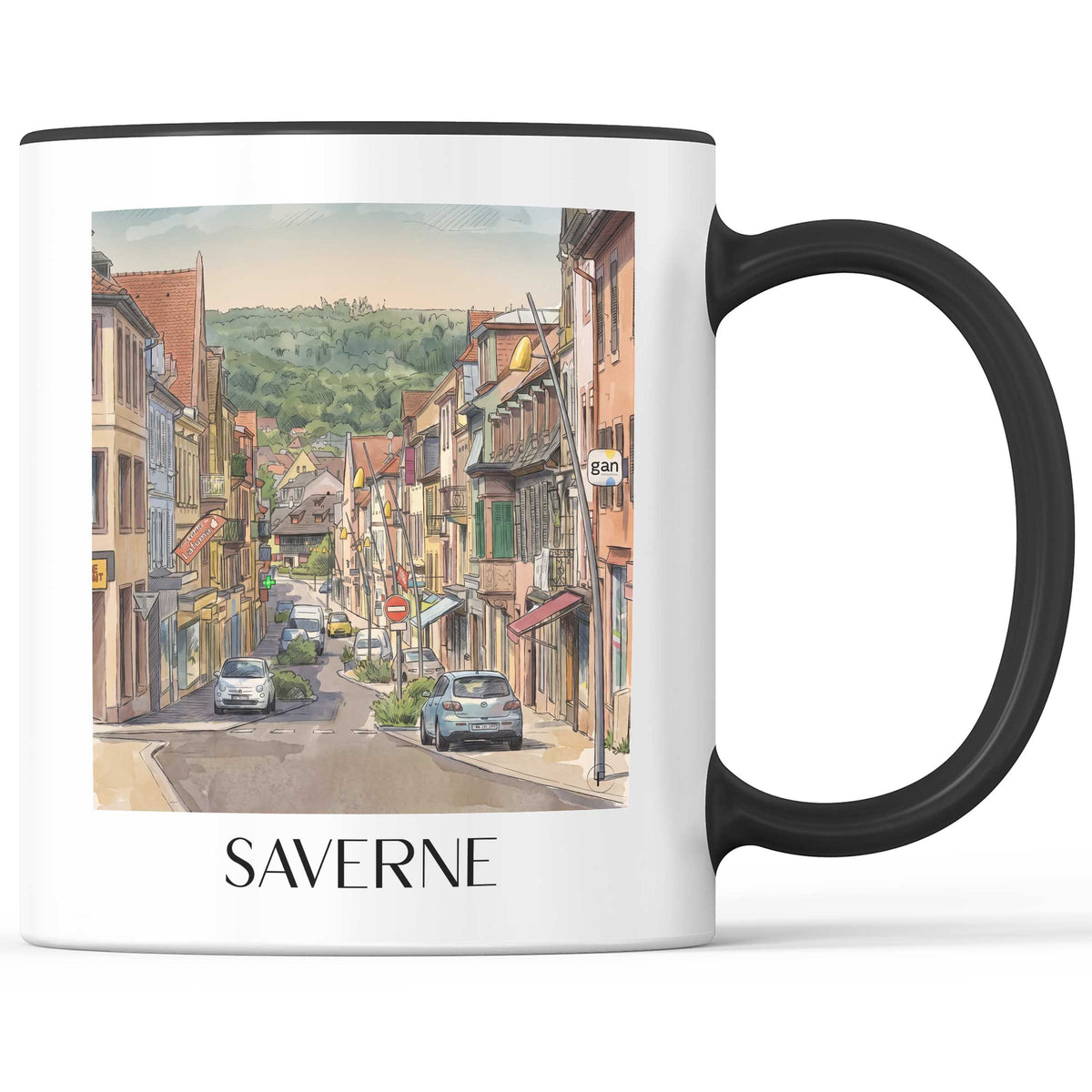 saverne-bas-rhin-frankreich-kaffeebecher-aquarell