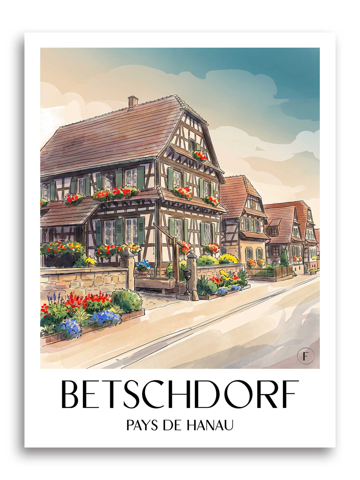 betschdorf-pays-de-hanau-frankreich-poster-aquarell