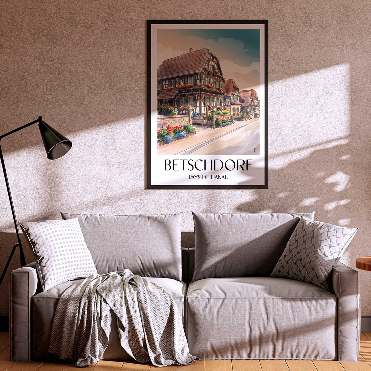 betschdorf-pays-de-hanau-frankreich-poster-aquarell