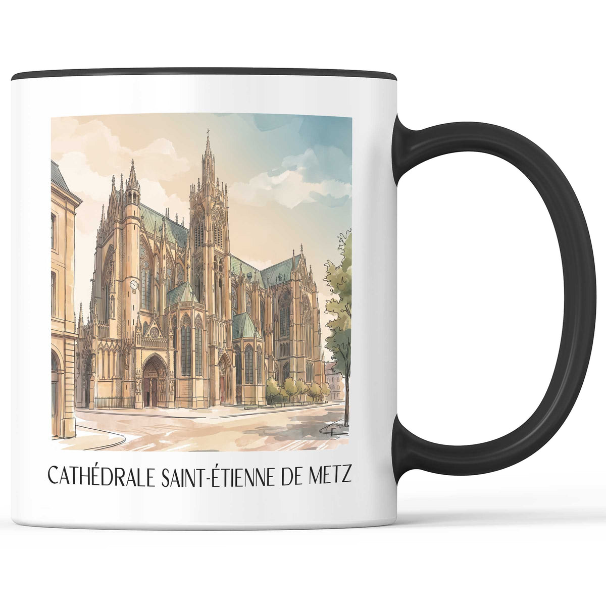 cathédrale-saint-étienne-metz-frankreich-kaffeebecher-aquarell