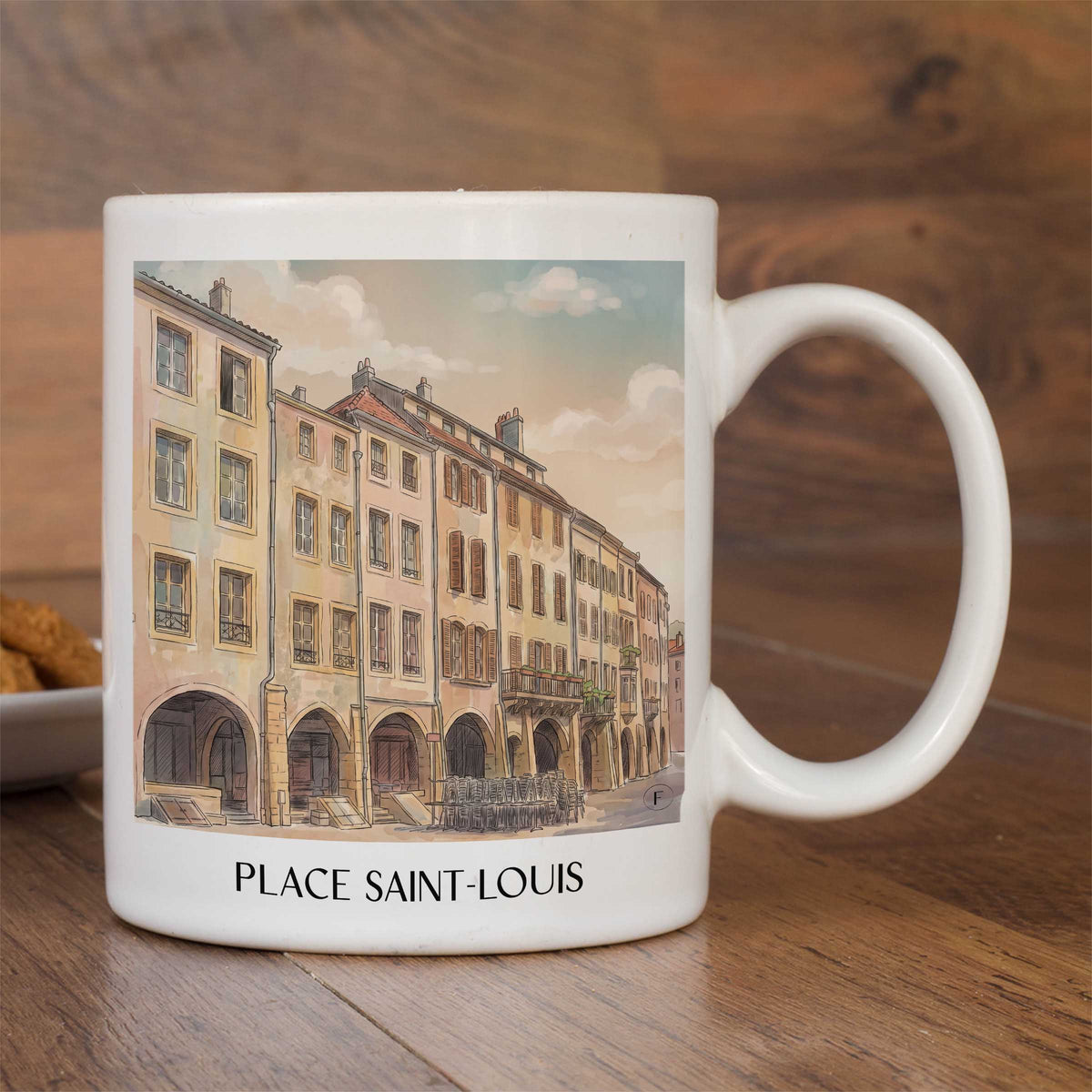 place-saint-louis-metz-frankreich-kaffeebecher-aquarell