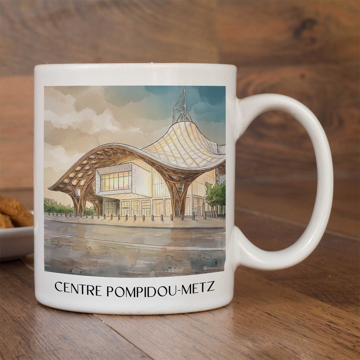 centre-pompidou-metz-lothringen-frankreich-kaffeebecher-aquarell