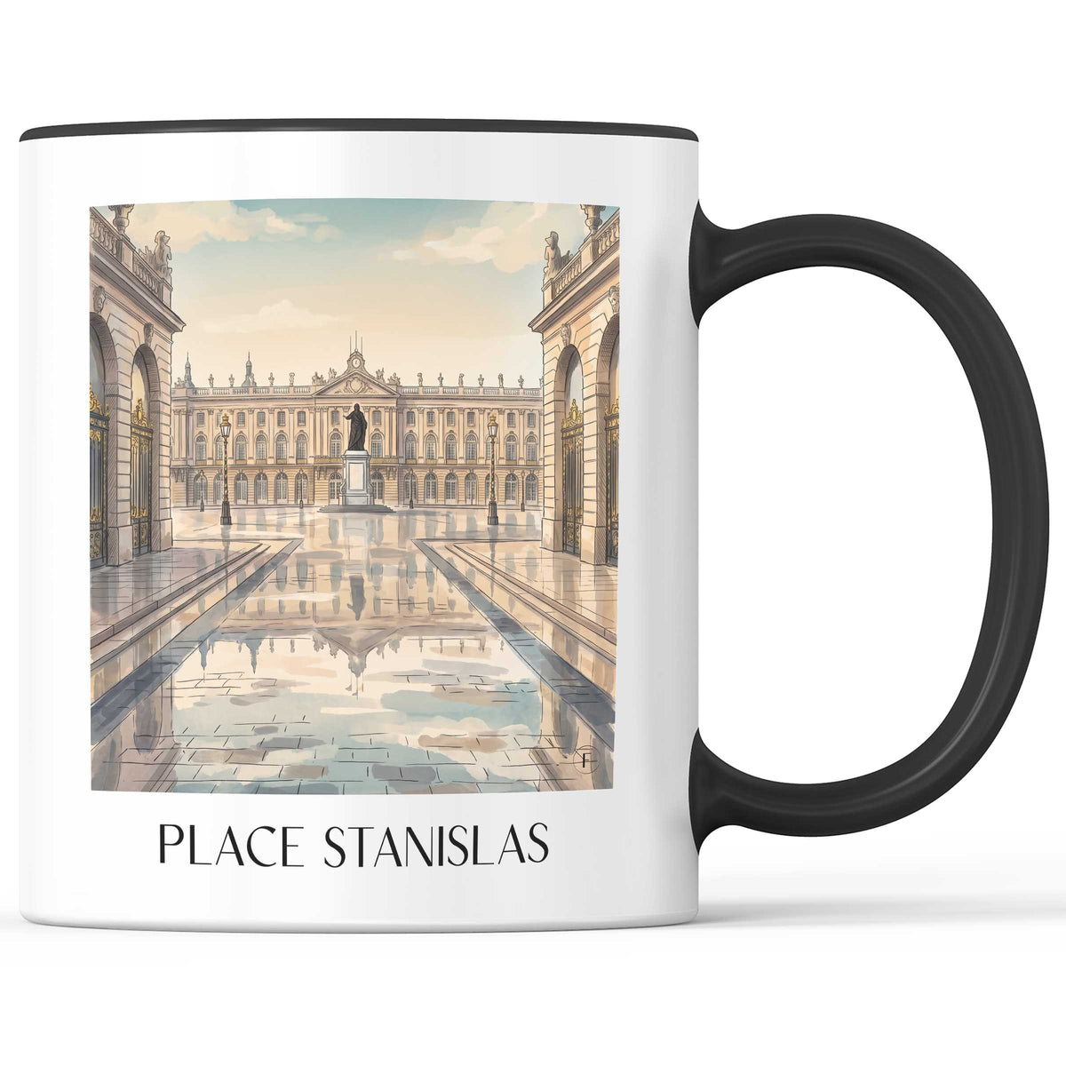 place-stanislas-nancy-frankreich-kaffeebecher-aquarell