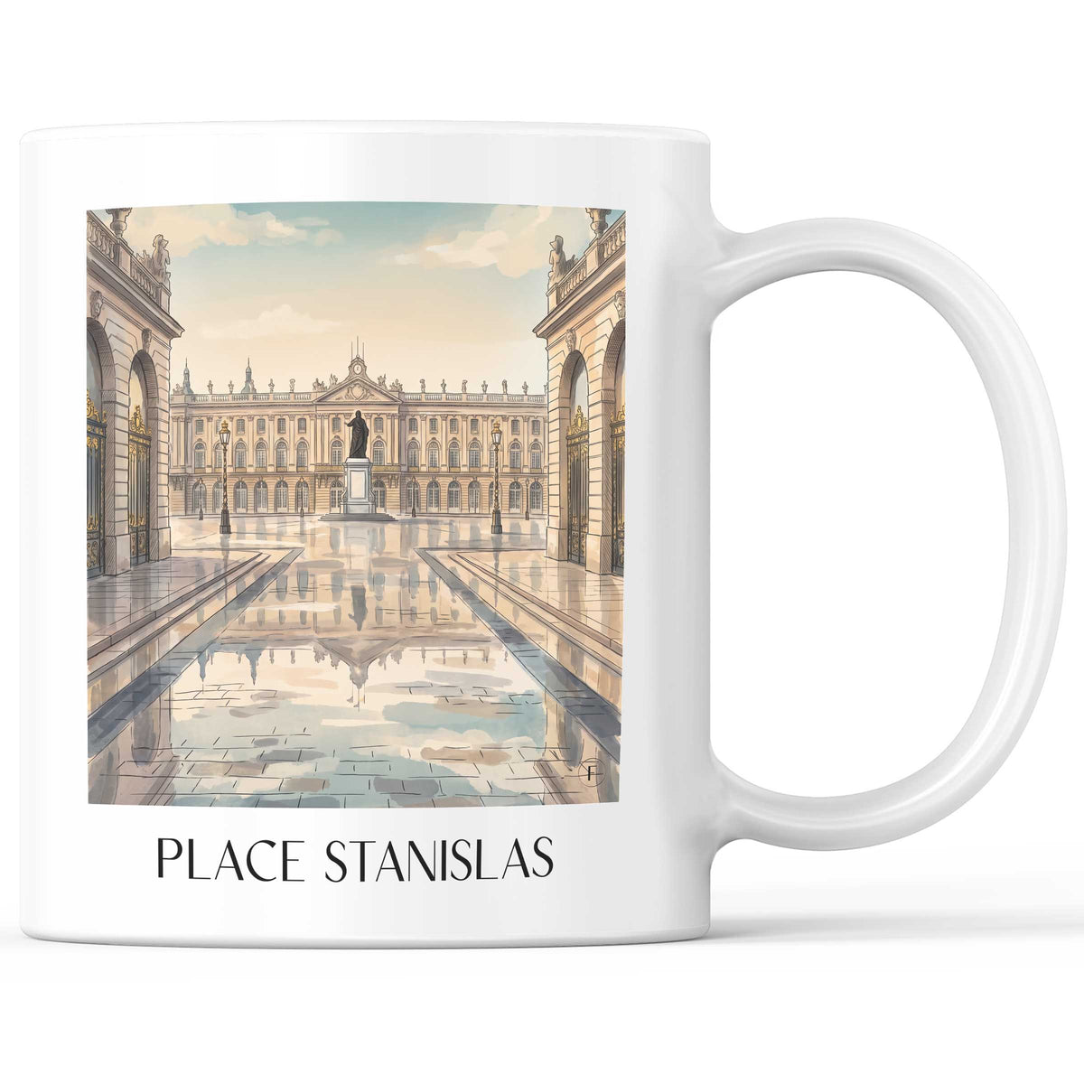 Place Stanislas Kaffeebecher - Nancy - Frankreich Becher - Kaffeetasse im Aquarell Stil
