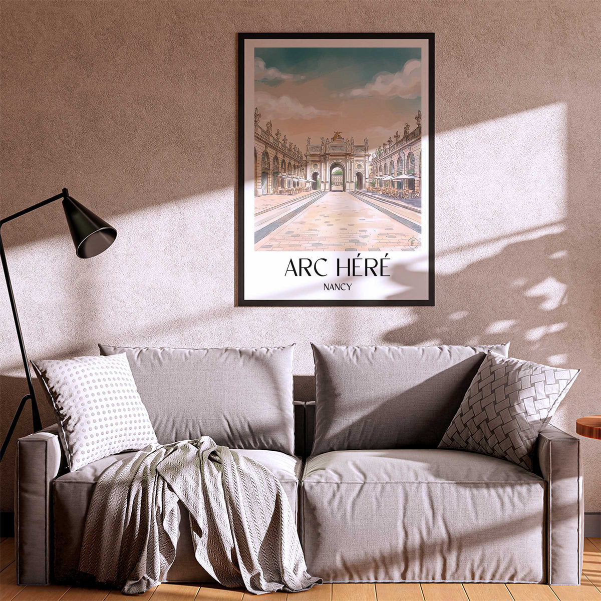 arc-héré-nancy-frankreich-poster-aquarell