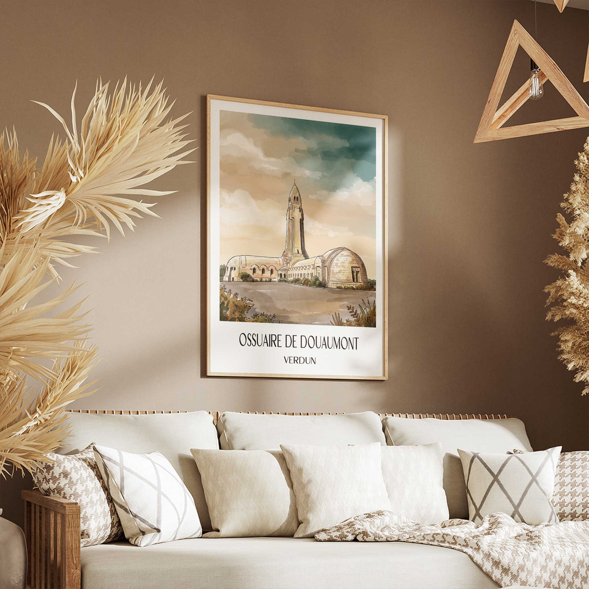 ossuaire-de-douaumont-verdun-frankreich-poster-aquarell