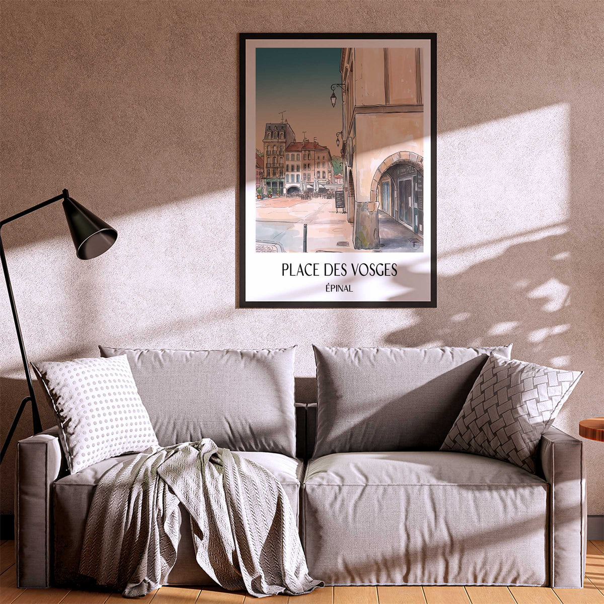 place-des-vosges-épinal-frankreich-poster-aquarell