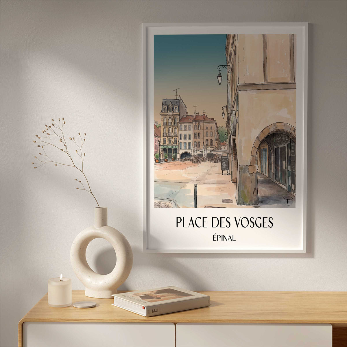place-des-vosges-épinal-frankreich-poster-aquarell