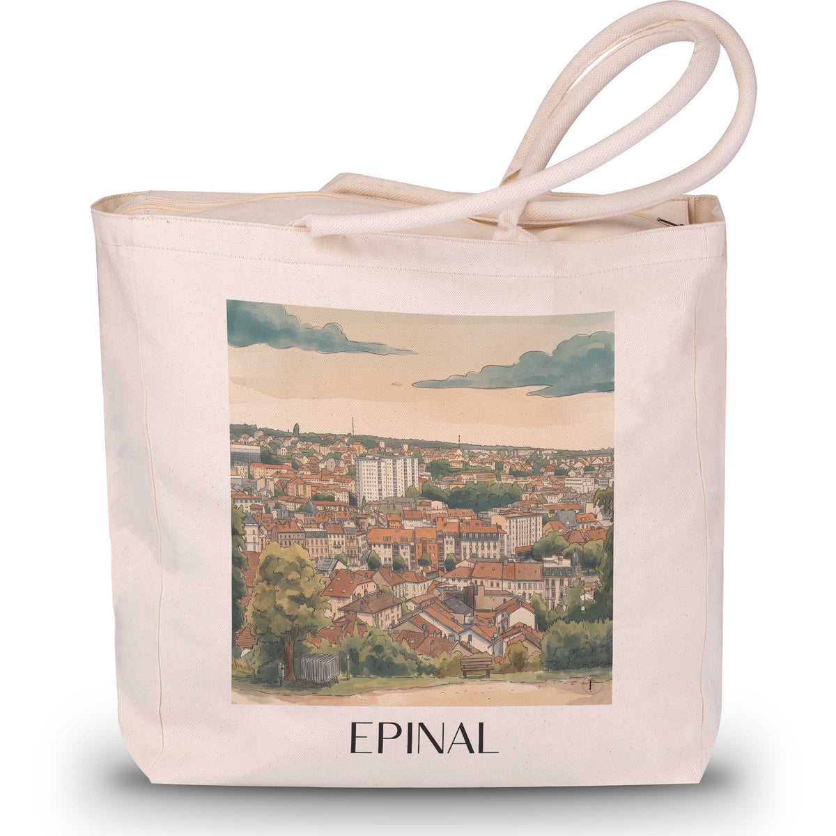 Épinal Shopping Tasche - Vosges - Frankreich Tote Bag - Einkaufstasche im Aquarell Stil