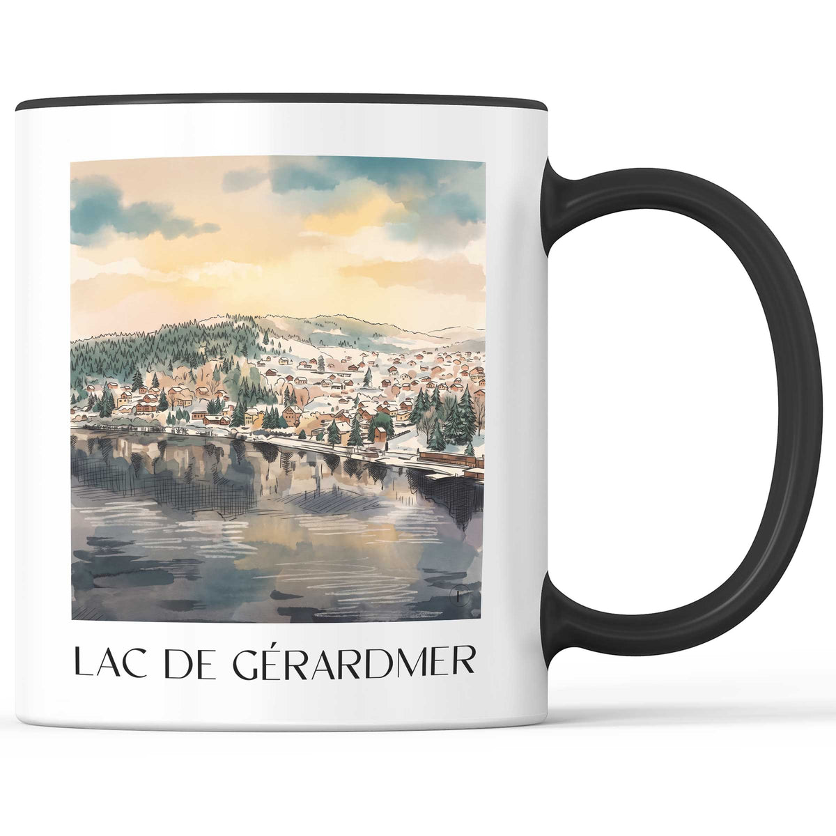 lac-de-gérardmer-vosges-frankreich-kaffeebecher-aquarell