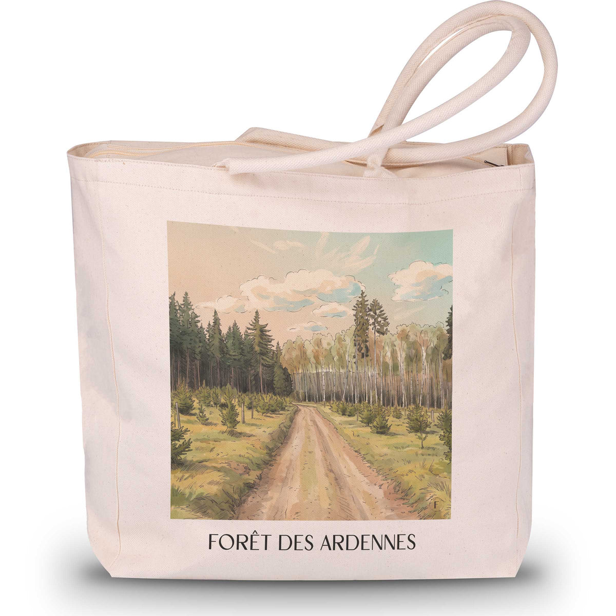forêt-des-ardennes-ardennes-frankreich-einkaufstasche-aquarell