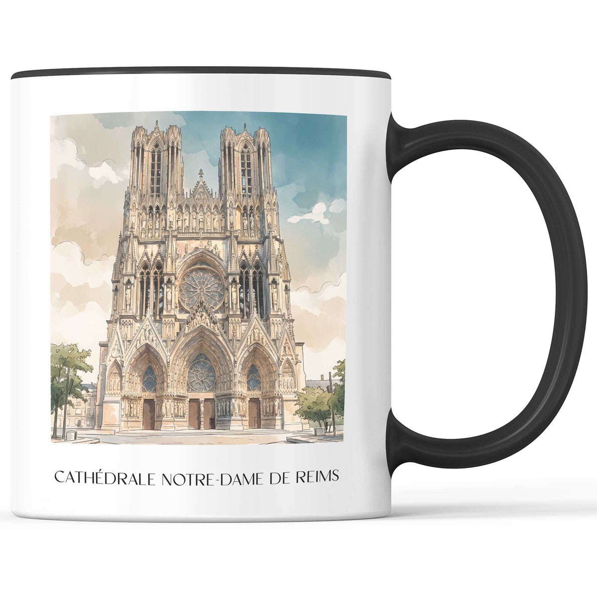 cathédrale-notre-dame-reims-frankreich-kaffeebecher-aquarell