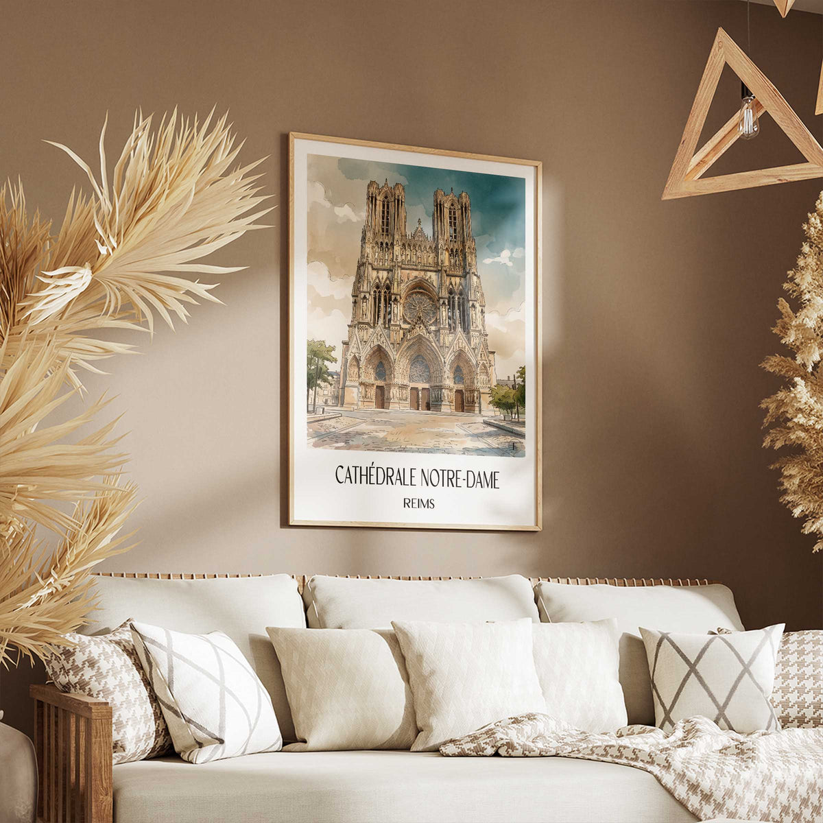 cathédrale-notre-dame-reims-frankreich-poster-aquarell