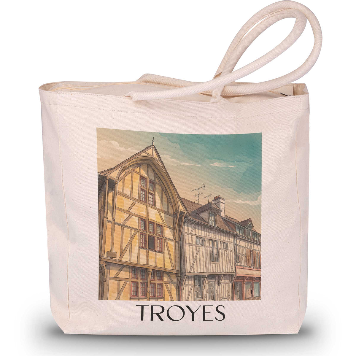 troyes-champagne-frankreich-einkaufstasche-aquarell
