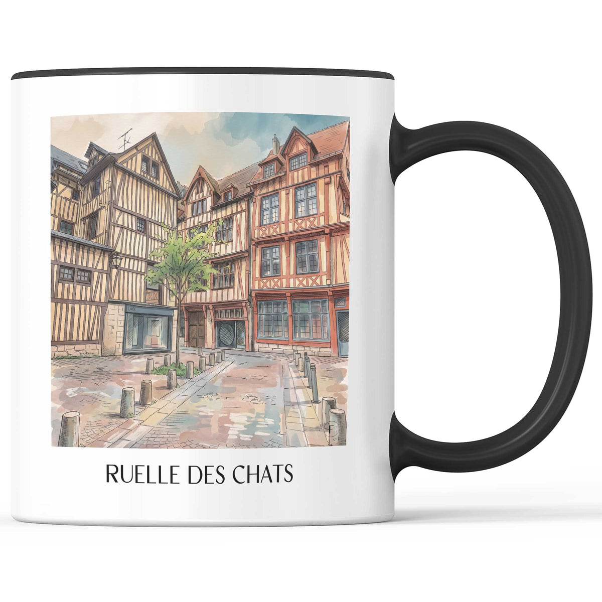 ruelle-des-chats-troyes-frankreich-kaffeebecher-aquarell