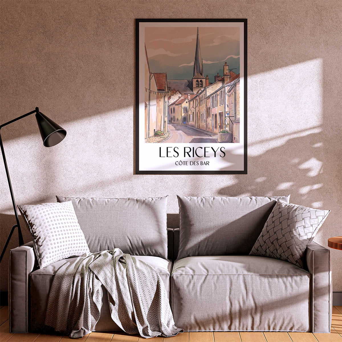 les-riceys-côte-des-bar-frankreich-poster-aquarell