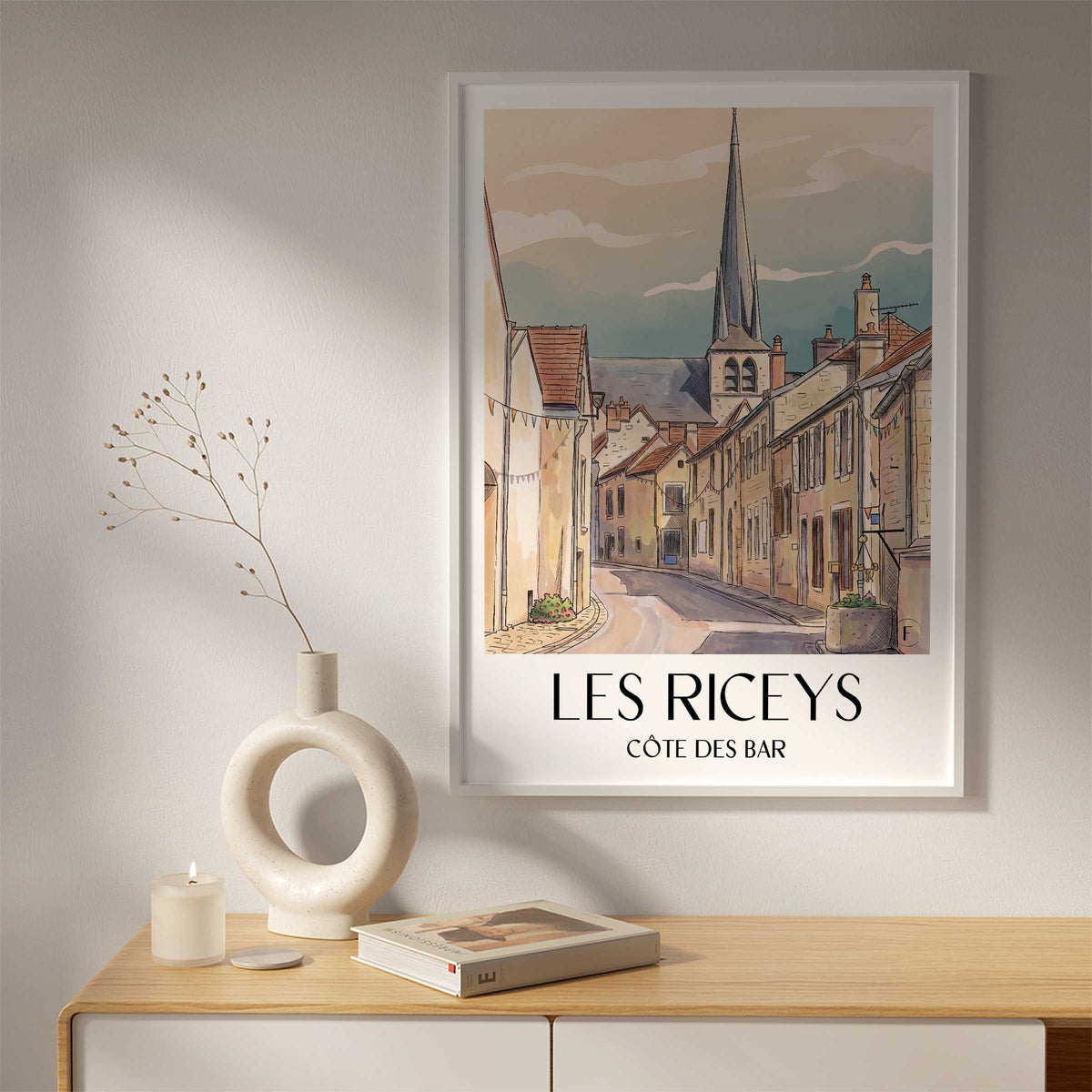 les-riceys-côte-des-bar-frankreich-poster-aquarell