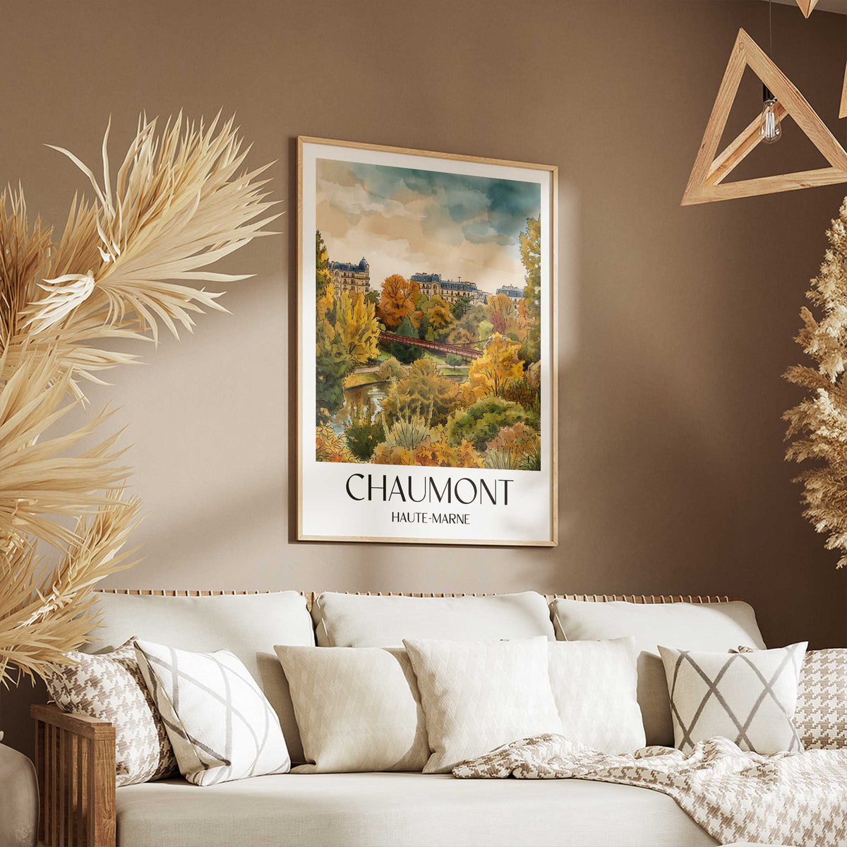 chaumont-haute-marne-frankreich-poster-aquarell
