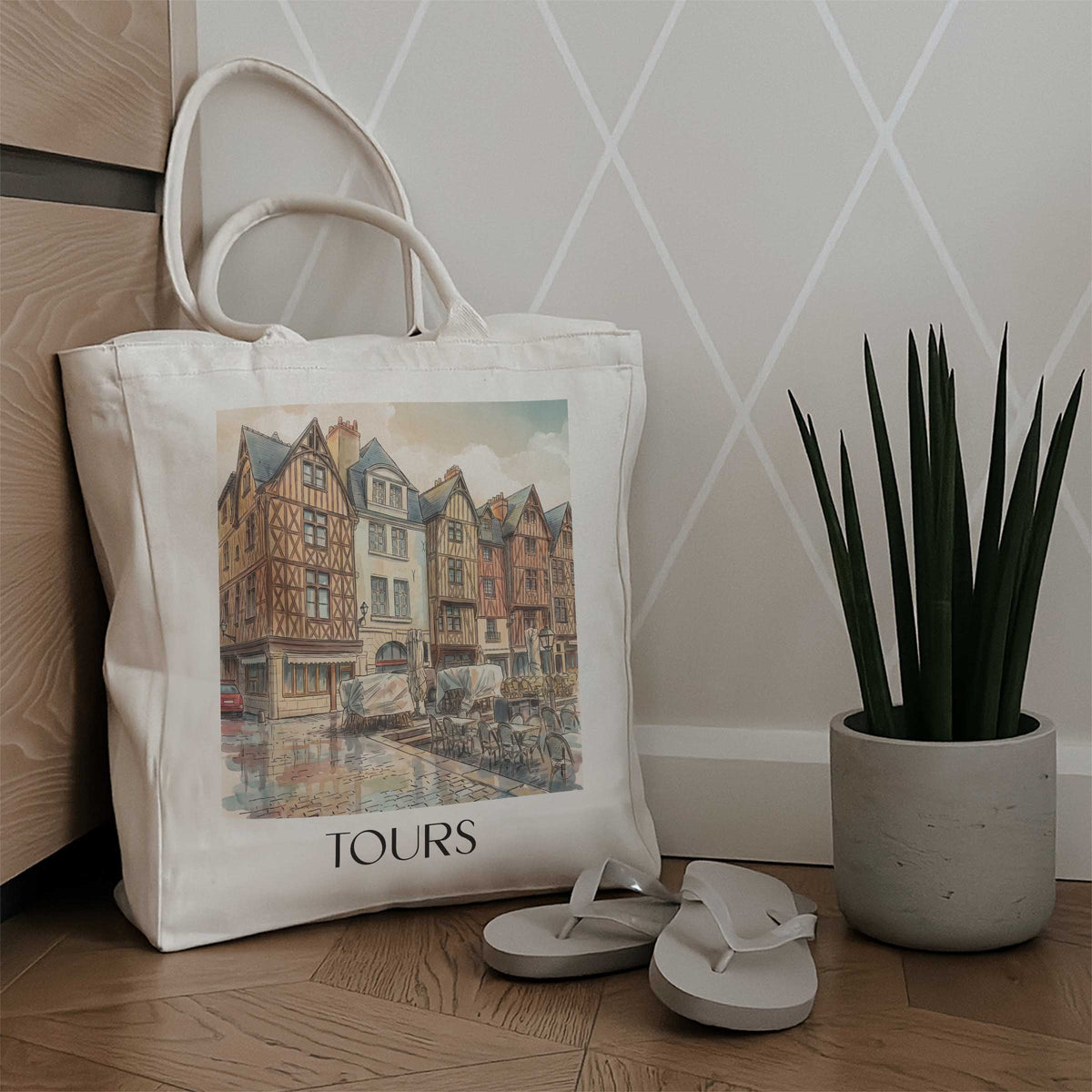 tours-val-de-loire-frankreich-einkaufstasche-aquarell