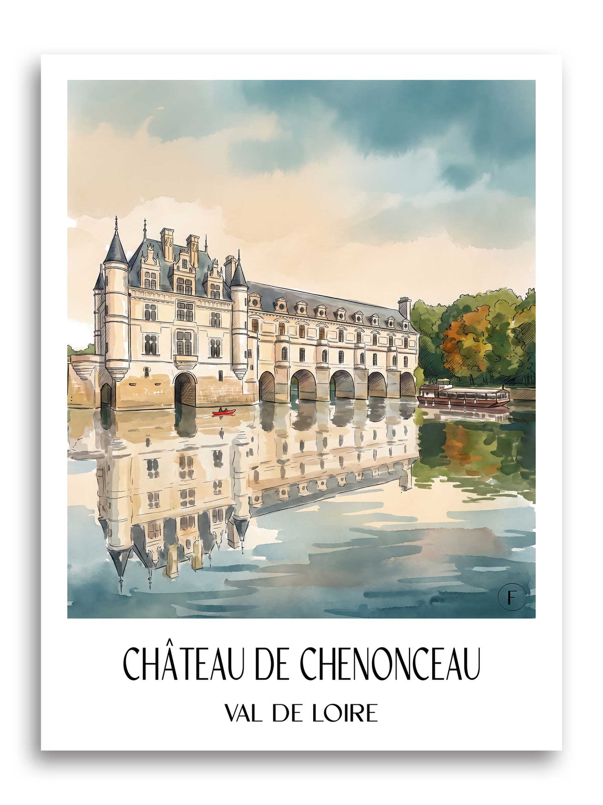 château-de-chenonceau-val-de-loire-frankreich-poster-aquarell