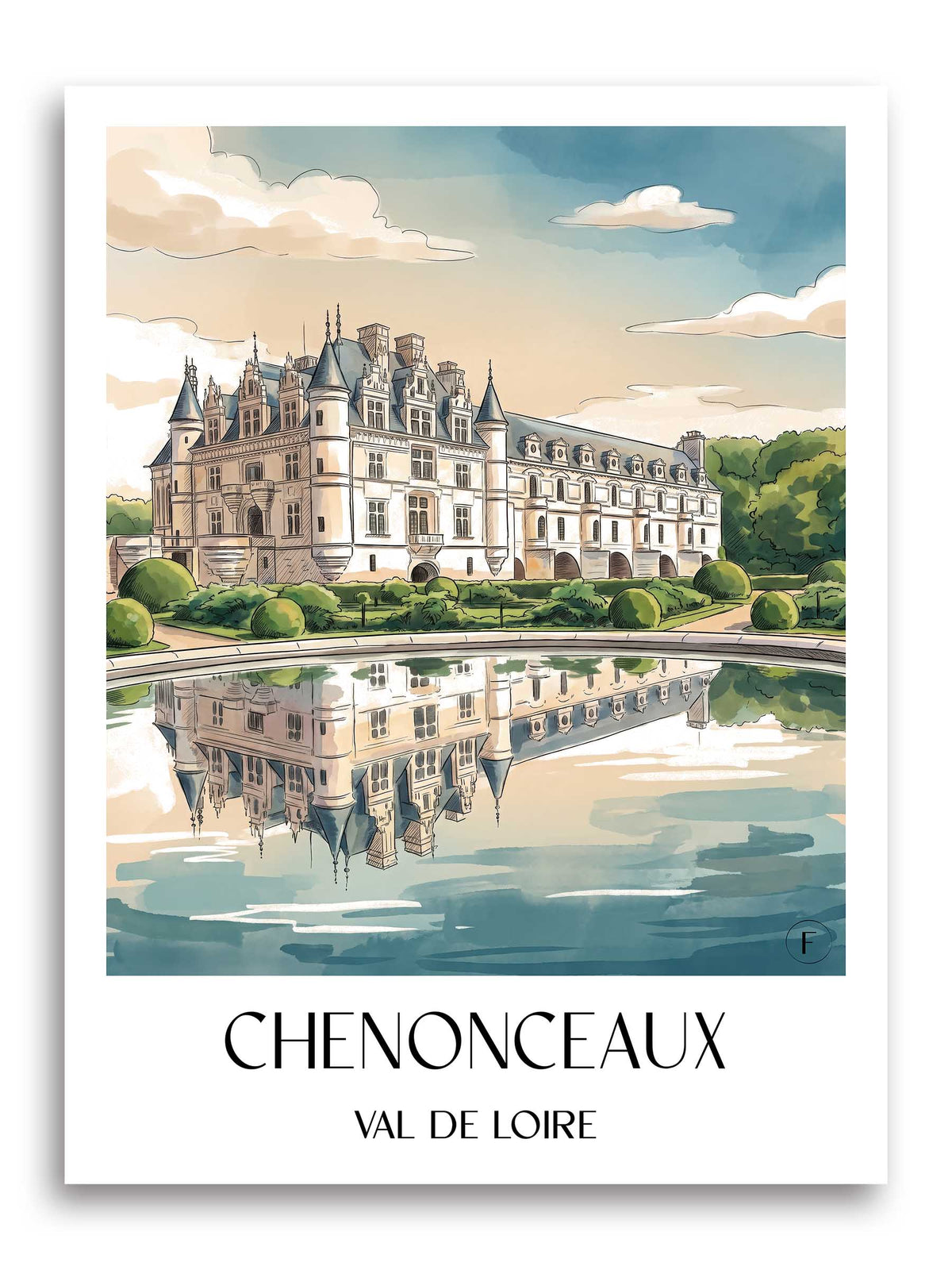 chenonceaux-val-de-loire-frankreich-poster-aquarell