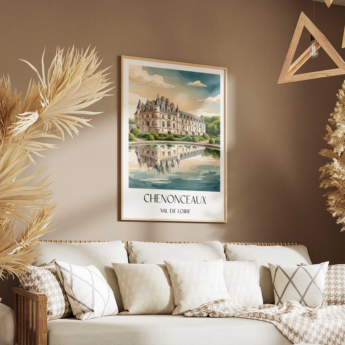 chenonceaux-val-de-loire-frankreich-poster-aquarell