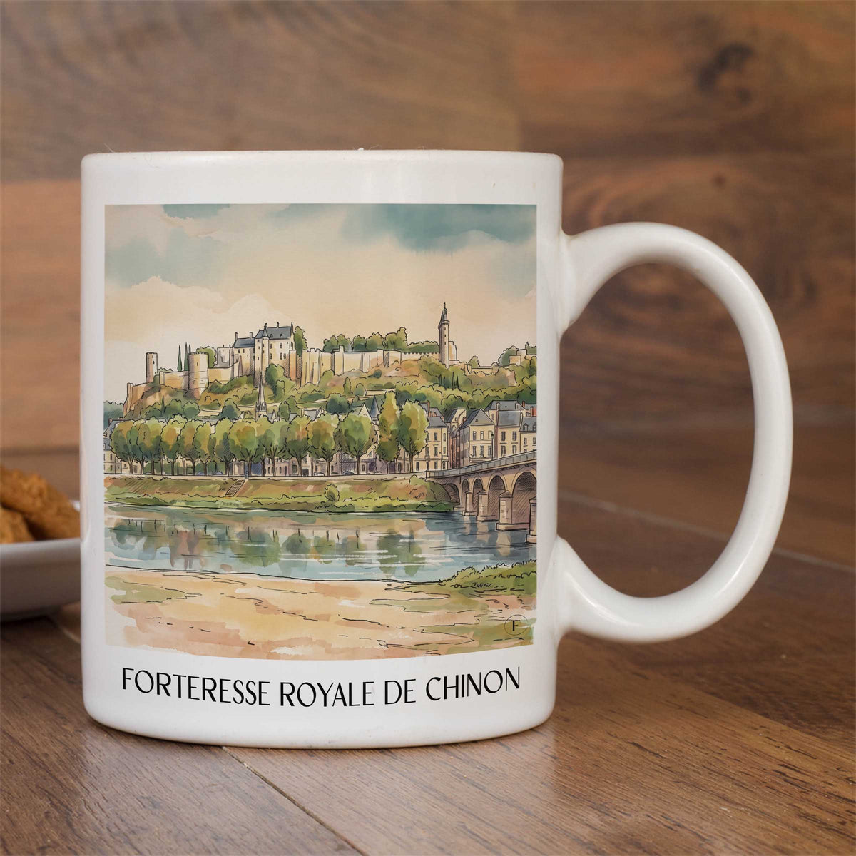 forteresse-royale-de-chinon-chinon-frankreich-kaffeebecher-aquarell