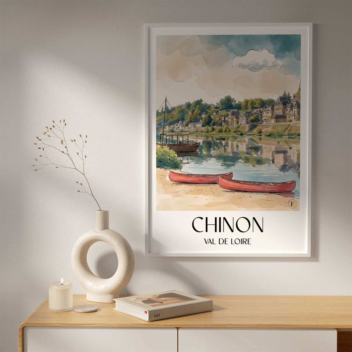 chinon-val-de-loire-frankreich-poster-aquarell