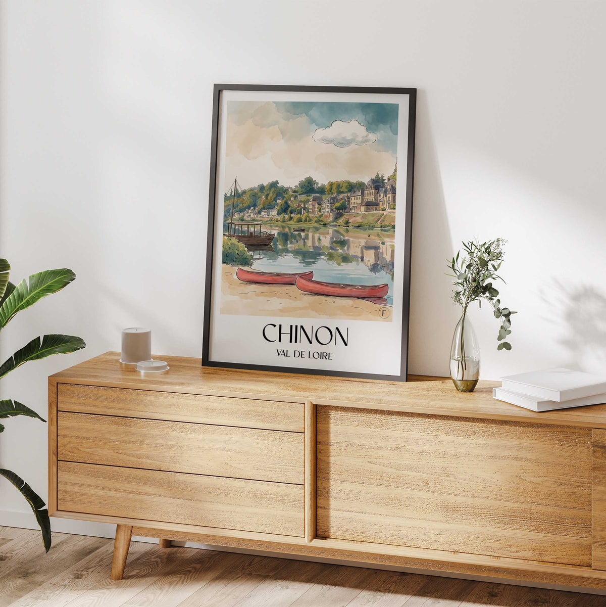 chinon-val-de-loire-frankreich-poster-aquarell