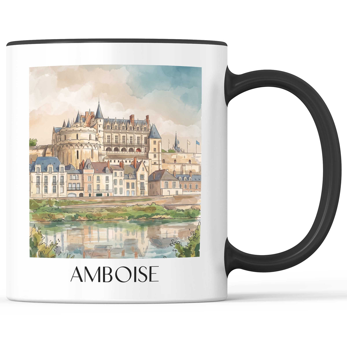 amboise-val-de-loire-frankreich-kaffeebecher-aquarell