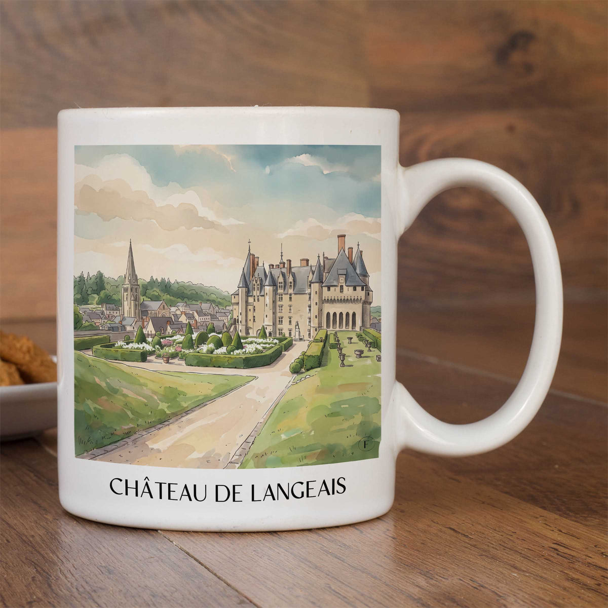 château-de-langeais-val-de-loire-frankreich-kaffeebecher-aquarell