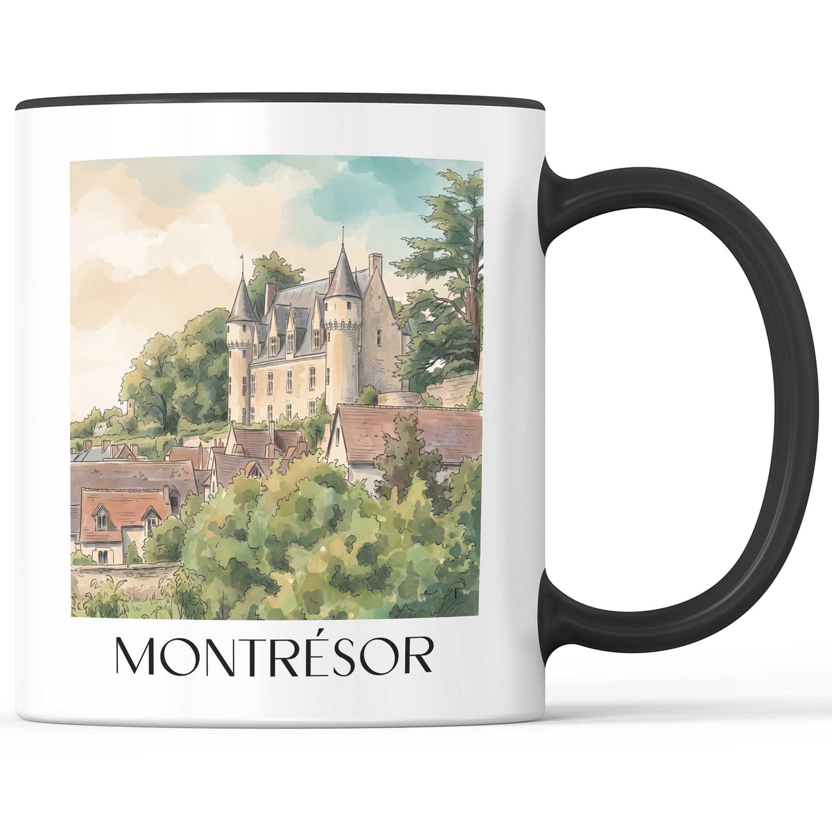 montrésor-val-de-loire-frankreich-kaffeebecher-aquarell