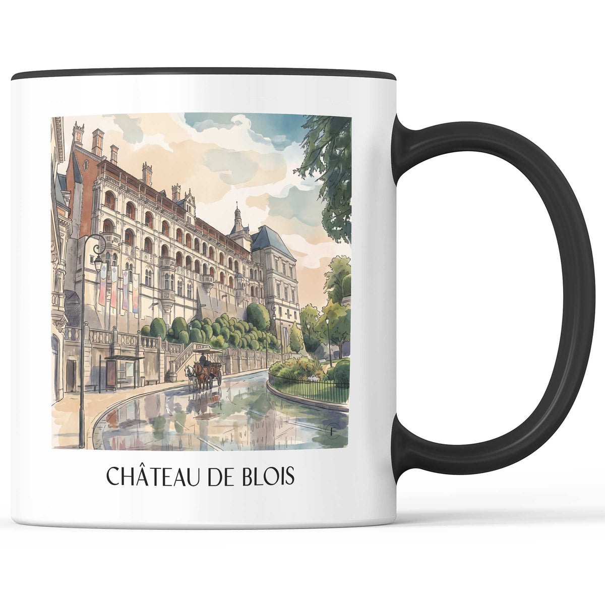 château-de-blois-val-de-loire-frankreich-kaffeebecher-aquarell