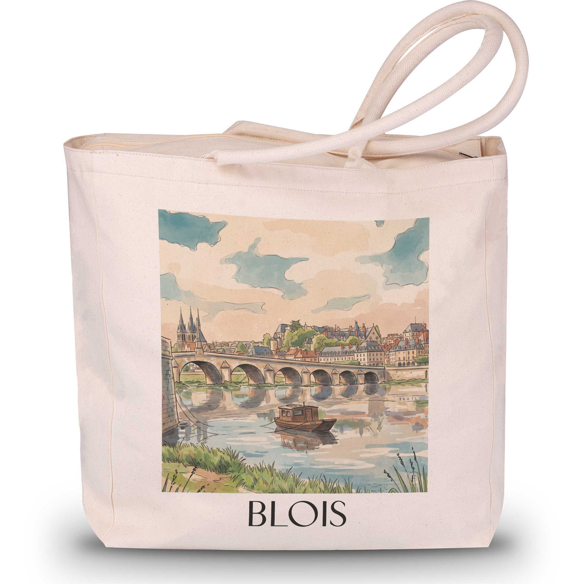 blois-val-de-loire-frankreich-einkaufstasche-aquarell