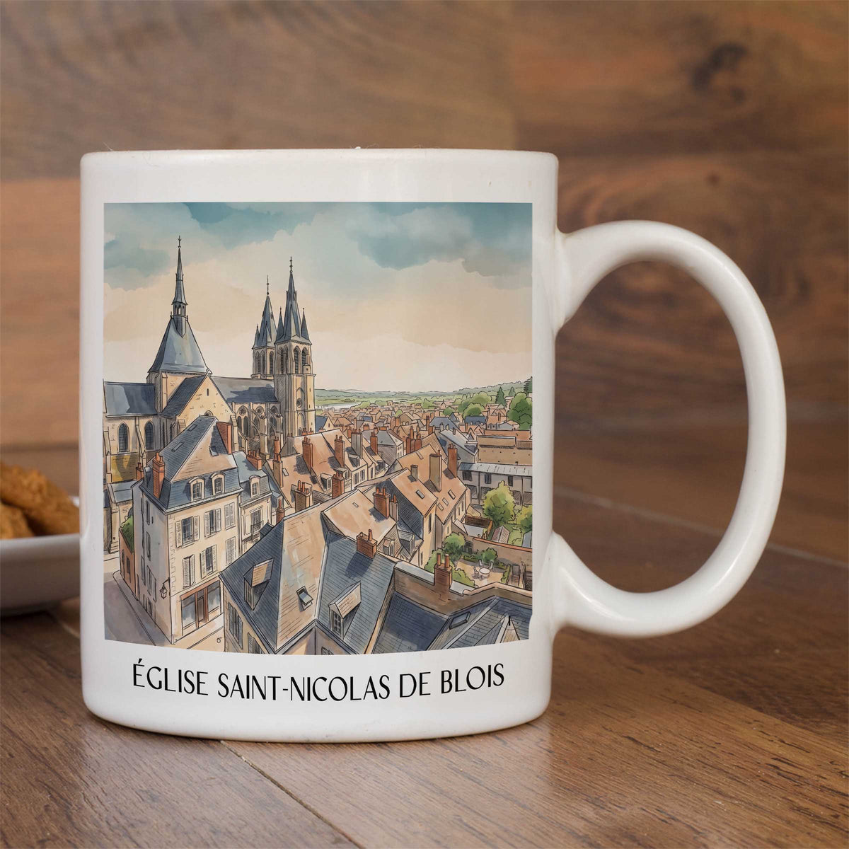 église-saint-nicolas-blois-frankreich-kaffeebecher-aquarell